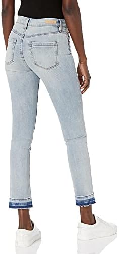 [בלנקני] בגדי יוקרה לנשים ג 'ינס ג' ינס דק עם רגל ישרה, מכנסיים נוחים ומסוגננים, לקסינגטון